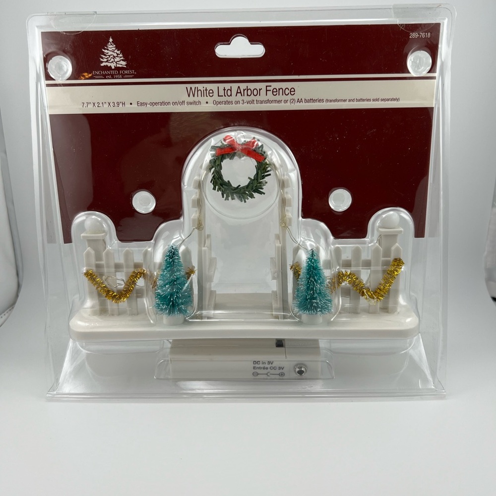 Lemax 3 Enchanted forest fences white and brown (3 fences)